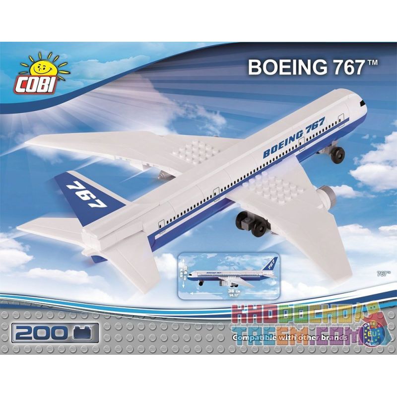 COBI 26205 non Lego BOEING 767. bộ đồ chơi xếp lắp ráp ghép mô hình Mini Modular BOEING 767™ Đường Phố Thu Nhỏ 200 khối
