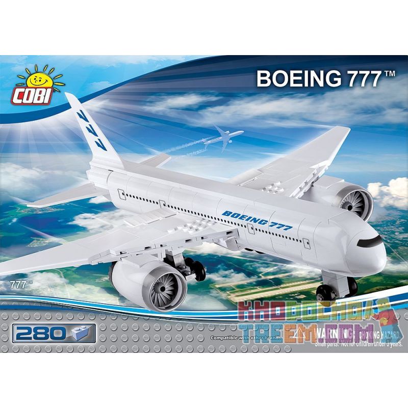 COBI 26261 non  BOEING 777. bộ đồ chơi xếp lắp ráp ghép mô hình Mini Modular BOEING 777™ Đường Phố Thu Nhỏ 260 khối