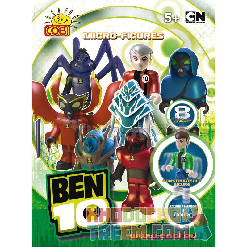 COBI 28005 non Lego THU NHỎ bộ đồ chơi xếp lắp ráp ghép mô hình Ben 10: Alien Force MICRO FIGURES Ben 10: Lực Lượng Ngoài Hành Tinh