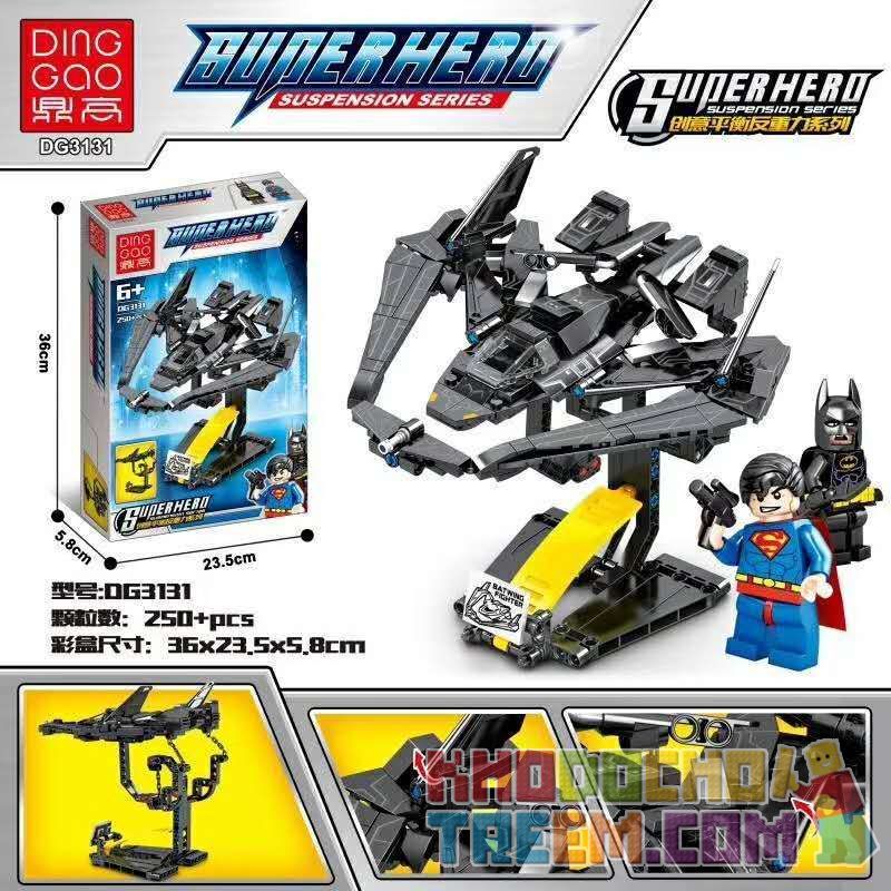DINGGAO DG3131 3131 non Lego BATMAN FIGHTER. bộ đồ chơi xếp lắp ráp ghép mô hình Minecraft SUPER HEROE SUSPENSON Game Xây Dựng 250 khối