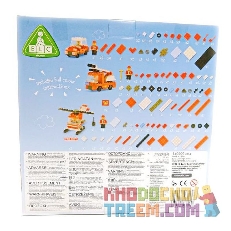 ELC 140209 non  CỨU HỎA bộ đồ chơi xếp lắp ráp ghép mô hình City FIRE AND RESCUE BUILDING BRICKS Thành Phố 155 khối