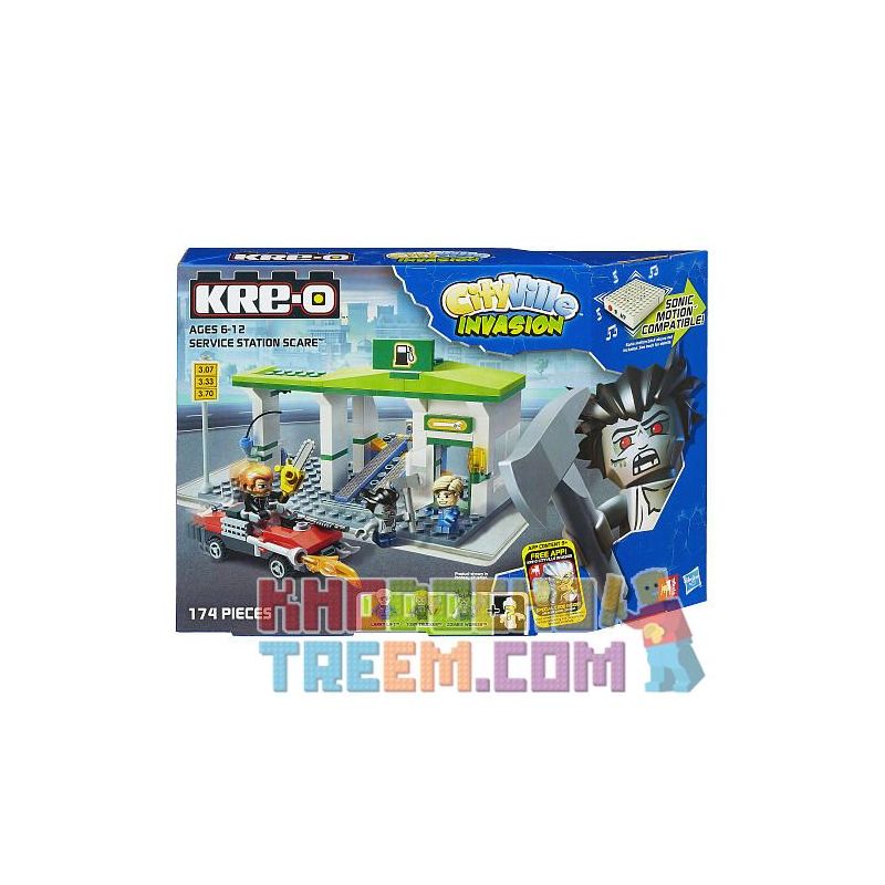 KRE-O A3246 3246 non Lego TRẠM DỊCH VỤ HOẢNG SỢ bộ đồ chơi xếp lắp ráp ghép mô hình Movie & Game SERVICE STATION SCARE Phim Và Trò Chơi 174 khối