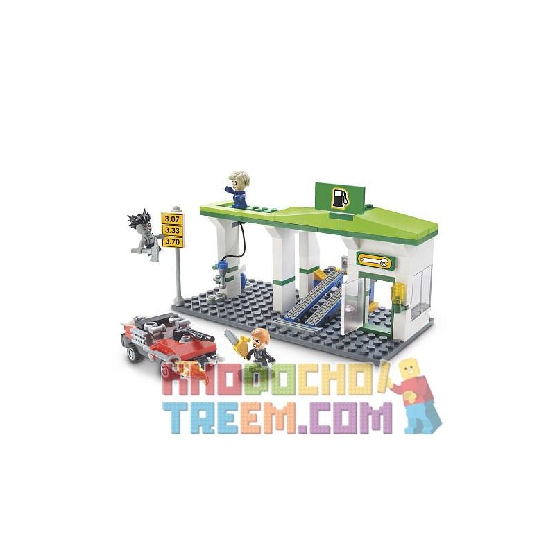 KRE-O A3246 3246 non  TRẠM DỊCH VỤ HOẢNG SỢ bộ đồ chơi xếp lắp ráp ghép mô hình Movie & Game SERVICE STATION SCARE Phim Và Trò Chơi 174 khối