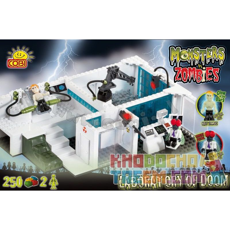 COBI 28251 non Lego PHÒNG THÍ NGHIỆM DOOMSDAY bộ đồ chơi xếp lắp ráp ghép mô hình LABORATORY OF DOOM 250 khối