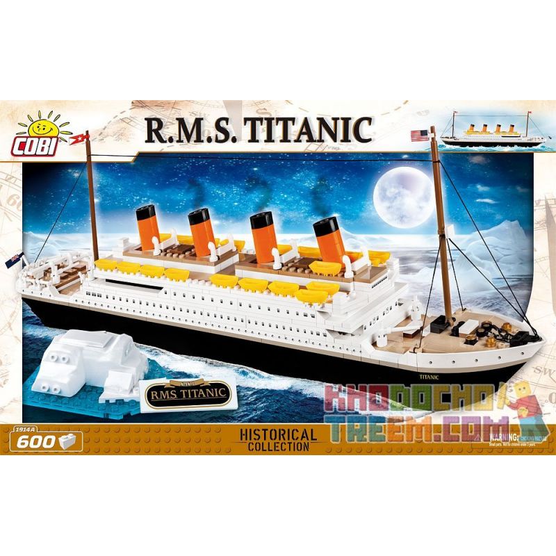 COBI 1914A non Lego R.M.S. TITANIC. bộ đồ chơi xếp lắp ráp ghép mô hình 600 khối