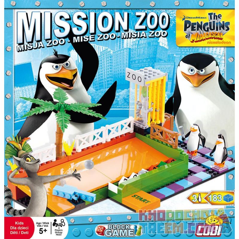 COBI 26180 non Lego NHIỆM VỤ SỞ THÚ bộ đồ chơi xếp lắp ráp ghép mô hình Movie & Game MISSION ZOO Phim Và Trò Chơi 180 khối