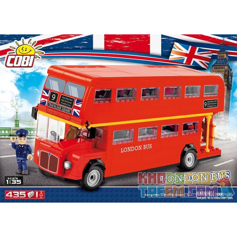 COBI 1885 non Lego XE BUÝT LUÂN ĐÔN bộ đồ chơi xếp lắp ráp ghép mô hình City LONDON BUS Thành Phố 435 khối