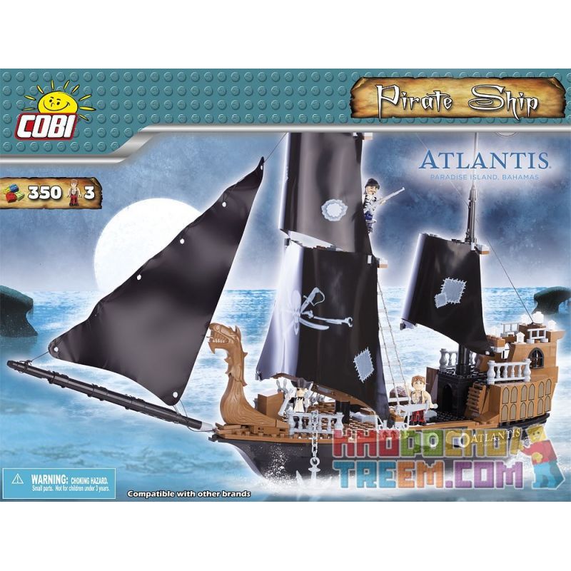 COBI 72300003 non Lego TÀU CƯỚP BIỂN bộ đồ chơi xếp lắp ráp ghép mô hình Pirates Of The Caribbean PIRATE SHIP Cướp Biển Vùng Caribe 350 khối