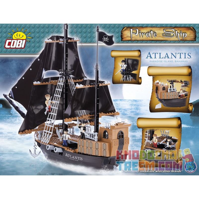 COBI 72300003 non  TÀU CƯỚP BIỂN bộ đồ chơi xếp lắp ráp ghép mô hình Pirates Of The Caribbean PIRATE SHIP Cướp Biển Vùng Caribe 350 khối