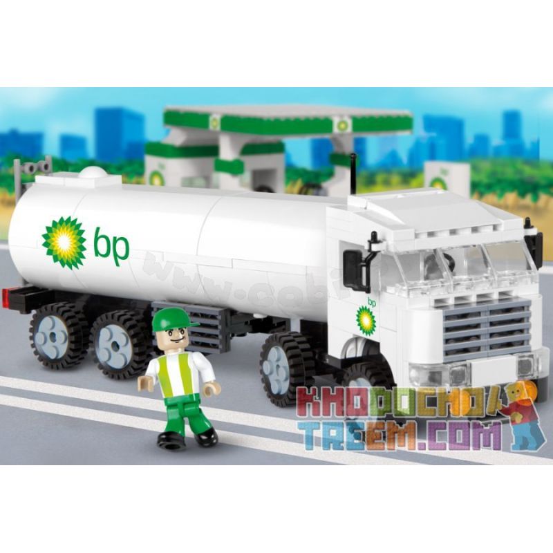 COBI BP-1971 1971 BP1971 non Lego XE BỒN bộ đồ chơi xếp lắp ráp ghép mô hình City FUEL TRUCK Thành Phố 173 khối