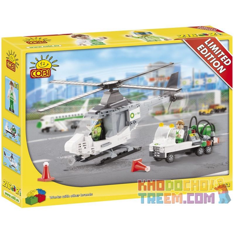 COBI BP-1983 1983 BP1983 non Lego MÁY BAY TRỰC THĂNG bộ đồ chơi xếp lắp ráp ghép mô hình City HELICOPTER Thành Phố 216 khối