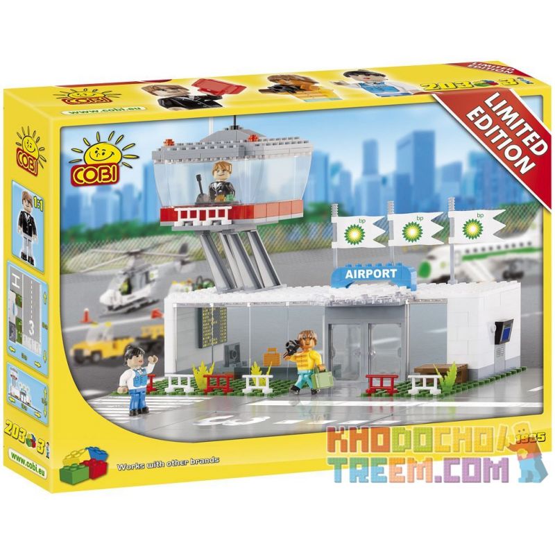 COBI BP-1985 1985 BP1985 non Lego SÂN BAY bộ đồ chơi xếp lắp ráp ghép mô hình City AIRPORT Thành Phố 203 khối