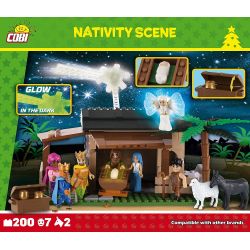 COBI 28024 non  CẢNH CHÚA GIÁNG SINH (200 PHẦN) bộ đồ chơi xếp lắp ráp ghép mô hình NATIVITY SCENE 200 BLOCKS 200 khối