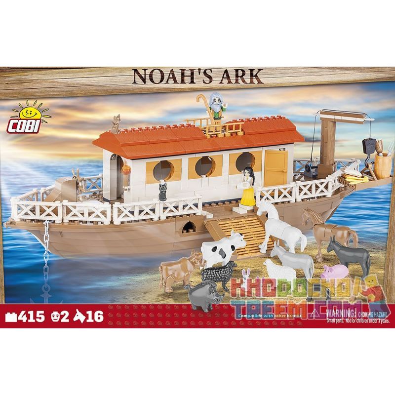 COBI 28026 non  CON TÀU CỦA NOAH bộ đồ chơi xếp lắp ráp ghép mô hình NOAH'S ARK 415 khối
