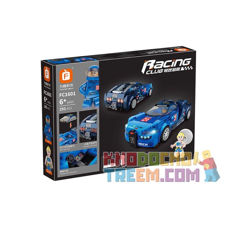 FORANGE FC1601 1601 Xếp hình kiểu Lego Racers Racing Club Bugatti Chiron  Supercar Bugatti Chiron. giá sốc rẻ nhất