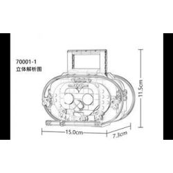 SHENZHEN RAEL ENTERTAINMENT 70001 SUPER 18K K116 non  6 TÚI XÁCH bộ đồ chơi xếp lắp ráp ghép mô hình Classic CLASSIC HANDBAG Cổ Điển 1985 khối