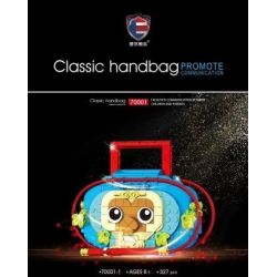 SHENZHEN RAEL ENTERTAINMENT 70001 SUPER 18K K116 non  6 TÚI XÁCH bộ đồ chơi xếp lắp ráp ghép mô hình Classic CLASSIC HANDBAG Cổ Điển 1985 khối