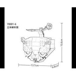 SHENZHEN RAEL ENTERTAINMENT 70001 SUPER 18K K116 non  6 TÚI XÁCH bộ đồ chơi xếp lắp ráp ghép mô hình Classic CLASSIC HANDBAG Cổ Điển 1985 khối