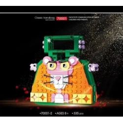 SHENZHEN RAEL ENTERTAINMENT 70001 SUPER 18K K116 non  6 TÚI XÁCH bộ đồ chơi xếp lắp ráp ghép mô hình Classic CLASSIC HANDBAG Cổ Điển 1985 khối