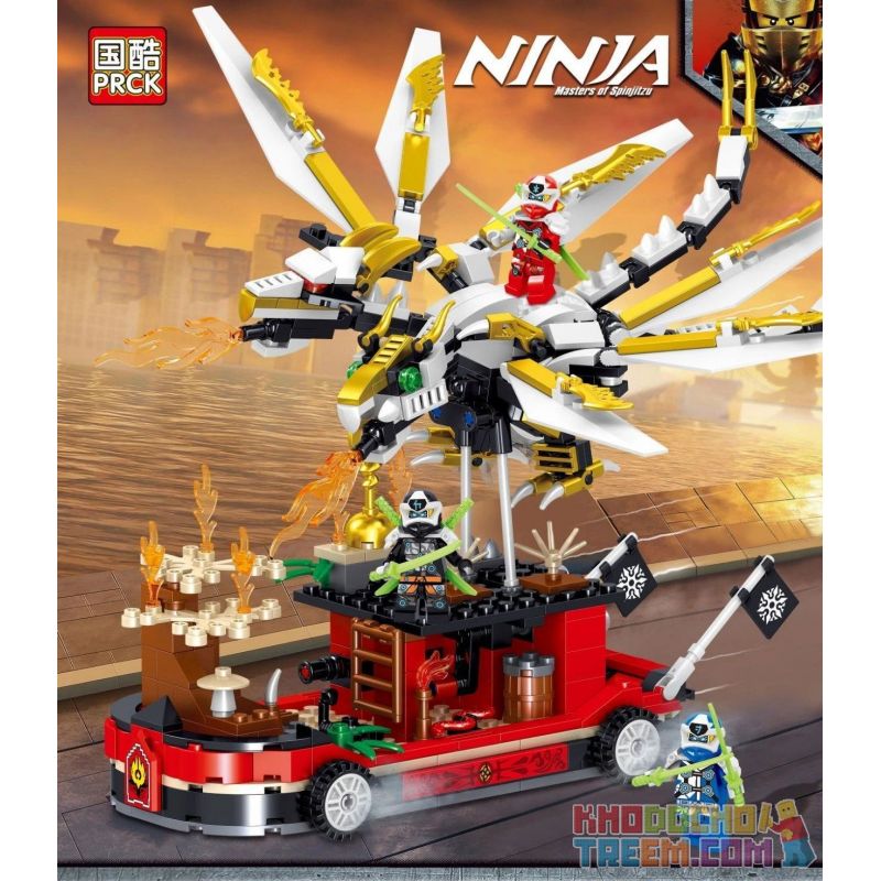 PRCK 61059 non Lego XE RỒNG DI ĐỘNG NINJA MA bộ đồ chơi xếp lắp ráp ghép mô hình The Lego Ninjago Movie NINJA MASTERS OF SPINJITZU Ninja Lốc Xoáy 461 khối