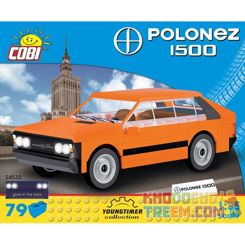 COBI 24532 non Lego FSO BA LAN 1500 bộ đồ chơi xếp lắp ráp ghép mô hình Creator FSO POLONEZ 1500 Sáng Tạo 79 khối