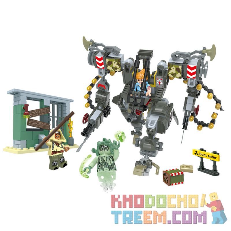 CAYI 1905 non  ÁO GIÁP NẶNG bộ đồ chơi xếp lắp ráp ghép mô hình Biochemical Policeman Cảnh Sát Chống Vũ Khí Hóa Học 295 khối