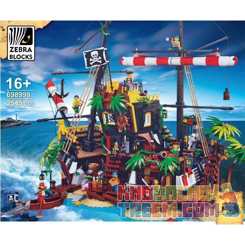 GEJIA 49016 ZEBRA BLOCKS 698998 Xếp hình kiểu Lego IDEAS Pirates Of Barracuda Bay Madoxi Bay Pirates Cướp Biển Vịnh Barracuda 25