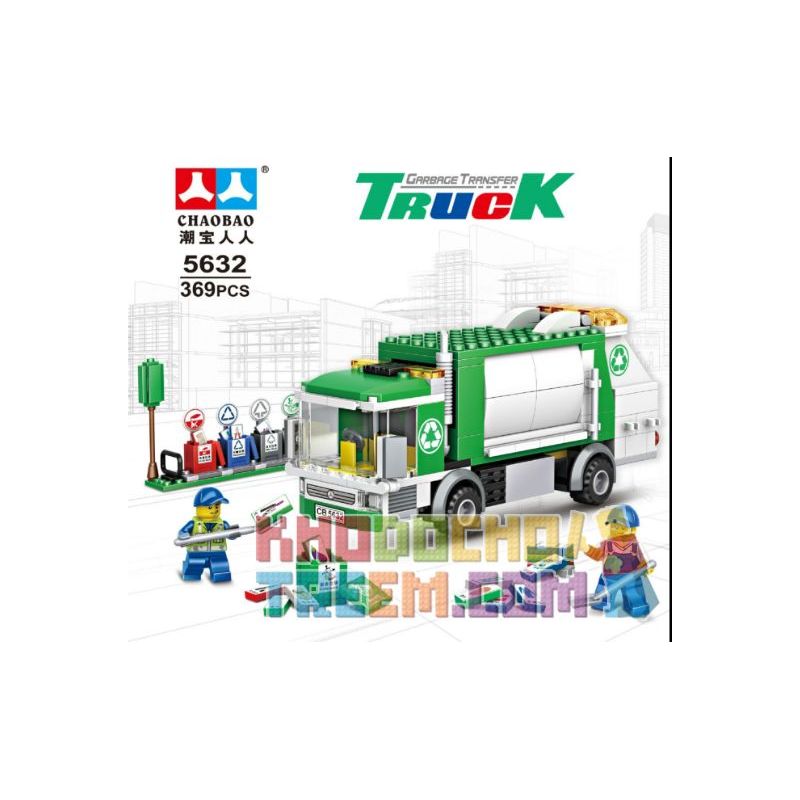 NOT  GARBAGE TRUCK 4432 CHAOBAO 5632 xếp lắp ráp ghép mô hình XE RÁC CHỞ RÁC City Thành Phố 208 khối NOT  GARBAGE TRUCK 4432 CHAOBAO 5632 xếp lắp ráp ghép mô hình XE RÁC CHỞ RÁC City Thành Phố 208 khối