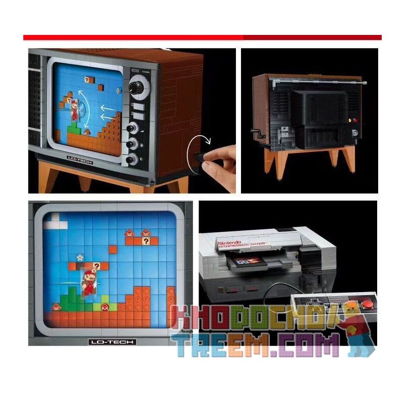 NOT  NINTENDO ENTERTAINMENT SYSTEM 71374 1995 71724 JOKER 71301 MouldKing 10013 Mould King 10013 xếp lắp ráp ghép mô hình HỆ THỐNG GIẢI TRÍ NINTENDO Super Mario Thợ Sửa Ống Nước 2646 khối