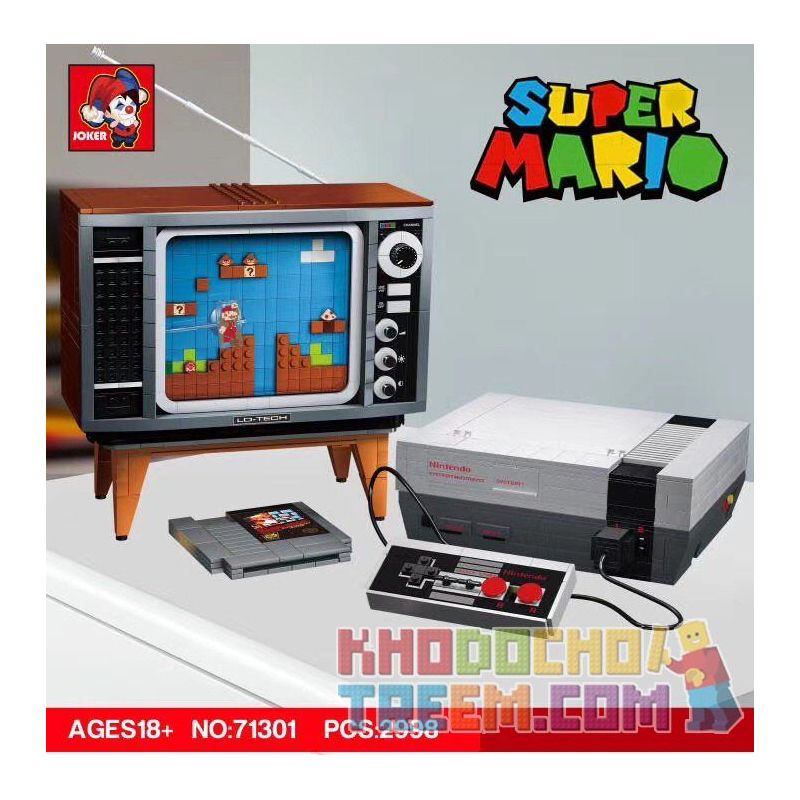 NOT  NINTENDO ENTERTAINMENT SYSTEM 71374 1995 71724 JOKER 71301 MouldKing 10013 Mould King 10013 xếp lắp ráp ghép mô hình HỆ THỐNG GIẢI TRÍ NINTENDO Super Mario Thợ Sửa Ống Nước 2646 khối