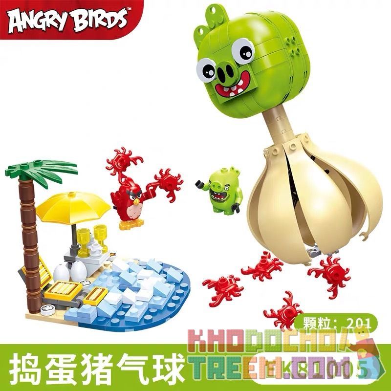 COGO 81005 non Lego LỪA HOẶC ĐIỀU TRỊ LỢN BÓNG bộ đồ chơi xếp lắp ráp ghép mô hình The Angry Birds Movie Những Chú Chim Điên 201 khối