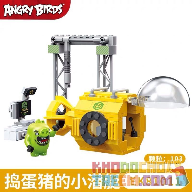 COGO 81011 non Lego LỪA HAY ĐỐI XỬ VỚI CHÚ HEO CON bộ đồ chơi xếp lắp ráp ghép mô hình The Angry Birds Movie Những Chú Chim Điên 103 khối