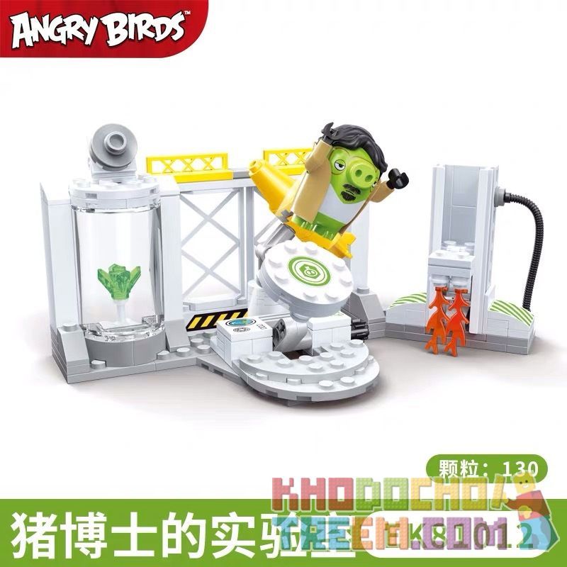 COGO 81012 non Lego PHÒNG THÍ NGHIỆM CỦA DR. bộ đồ chơi xếp lắp ráp ghép mô hình The Angry Birds Movie Những Chú Chim Điên 130 khối