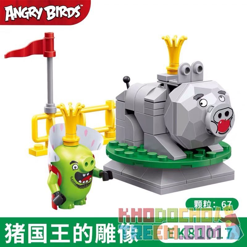 COGO 81017 non Lego TÁC PHẨM ĐIÊU KHẮC VUA LỢN bộ đồ chơi xếp lắp ráp ghép mô hình The Angry Birds Movie Những Chú Chim Điên 67 khối