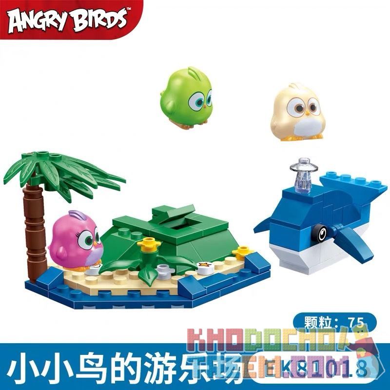 COGO 81018 non Lego SÂN CHƠI CỦA CHÚ CHIM NHỎ bộ đồ chơi xếp lắp ráp ghép mô hình The Angry Birds Movie Những Chú Chim Điên 75 khối
