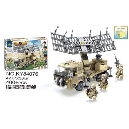 Kazi KY84076 84076 non  XE TĂNG RADAR KY84076 bộ đồ chơi xếp lắp ráp ghép mô hình Military Power Sức Mạnh Quân Sự 400 khối