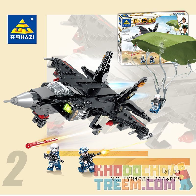 Kazi KY84089 84089 non Lego MÁY BAY CHIẾN ĐẤU KY84089 bộ đồ chơi xếp lắp ráp ghép mô hình Military Power Sức Mạnh Quân Sự 244 khối
