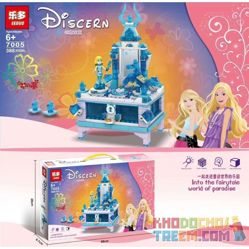 NOT Lego ELSA'S JEWELLERY BOX 41168 1995 20005 QUEEN 85019 LEDUO 7005 SHENG YUAN/SY SY1442 1442 xếp lắp ráp ghép mô hình HỘP TRANG SỨC CỦA ELSA SÁNG TẠO Disney Princess Công Chúa 300 khối