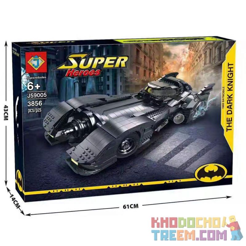 NOT Lego Dc Comics Super Heroes 76139 Batman 1989 Batmobile , BLANK 6229 J  59005 J BRAND J59005 59005 JISI 7188 Xếp hình 1989 Batmobile giá sốc rẻ nhất