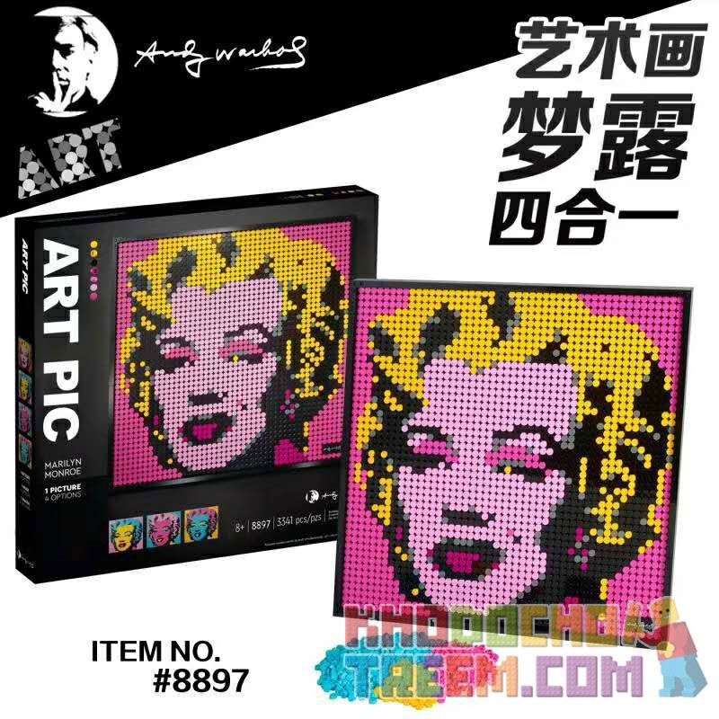 A BLOCK 8897 A A BLOCK 8897 SNAKE 30097 Xếp hình kiểu LEGO ART Mosaic Portrait Andy Warhol's Marilyn Monroe Marilyn Monroe Của A