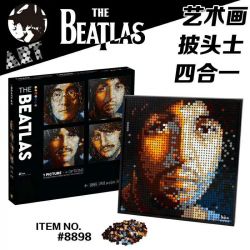 B BLOCK 9904 BLANK 8898 Xếp hình kiểu LEGO ART The Beatles Mosaic Portrait Beatles Ban Nhạc The Beatles 2933 khối