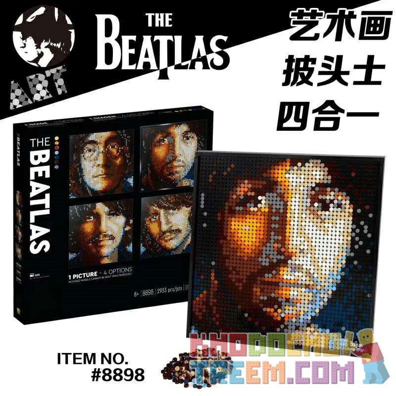 NOT Lego Art 31198 Lego Art The Beatles Mosaic Portraits The Beatles , B BLOCK 9004 9904 BLANK 6898 8898 Xếp hình Ban Nhạc The Beatles 2933 khối