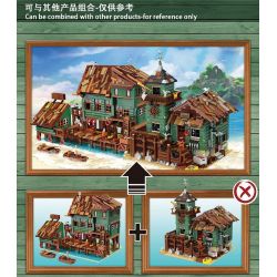 URGE 30102 non  THUYỀN TRƯỞNG bộ đồ chơi xếp lắp ráp ghép mô hình Town CAPTAIN'S WHARF Thị Trấn 2745 khối