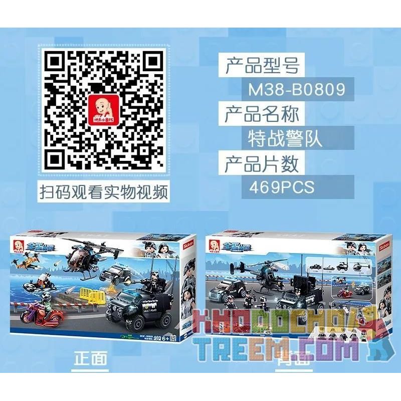 SLUBAN M38-B0809 B0809 0809 M38B0809 38-B0809 non  CÁC LỰC LƯỢNG ĐẶC BIỆT bộ đồ chơi xếp lắp ráp ghép mô hình Police Cảnh Sát 469 khối SLUBAN M38-B0809 B0809 0809 M38B0809 38-B0809 non  CÁC LỰC LƯỢNG ĐẶC BIỆT bộ đồ chơi xếp lắp ráp ghép mô hình Police Cảnh Sát 469 khối