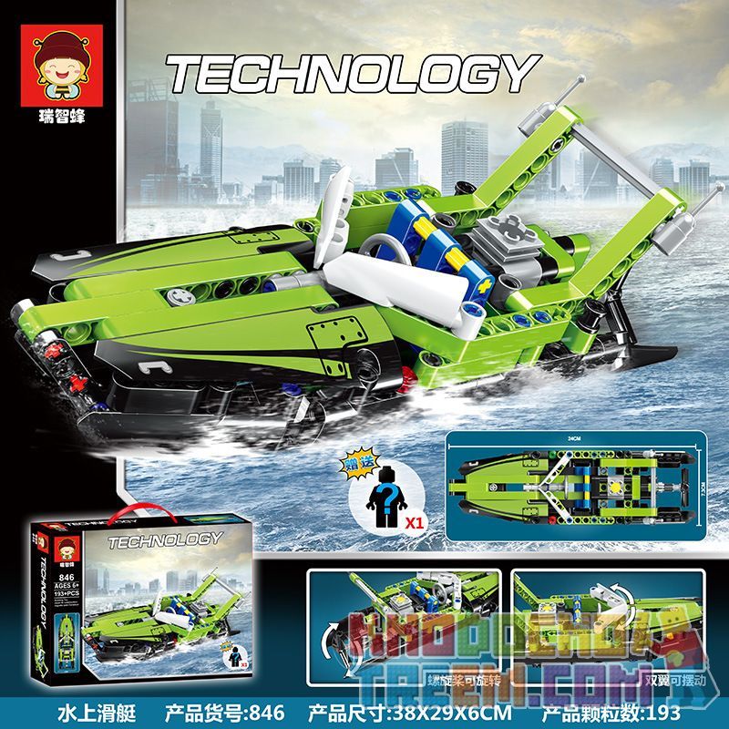 NOT Lego TECHNIC 42089 Power Boat, JISI 13383 LEPIN 20098 QS08 919 RUIZHI BEE 846 Xếp hình Thuyền điện 174 khối NOT Lego TECHNIC 42089 Power Boat, JISI 13383 LEPIN 20098 QS08 919 RUIZHI BEE 846 Xếp hình Thuyền điện 174 khối