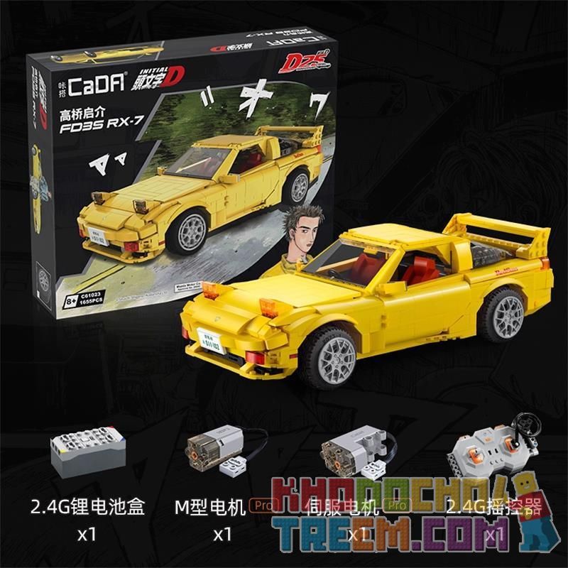 DOUBLEE CADA C61023 61023 non  CẦU CAO SAHAS FD3S RX-7 tỷ lệ 1:12 bộ đồ chơi xếp lắp ráp ghép mô hình Creator MAZDA FD3S RX-7 Sáng Tạo 1655 khối