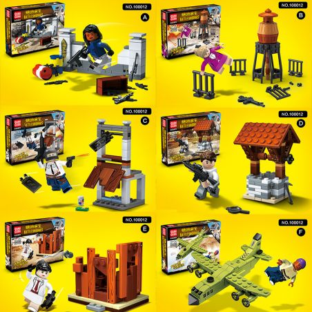 100012 non  CHIẾN TRƯỜNG CỦA NGƯỜI CHƠI VÔ DANH bộ đồ chơi xếp lắp ráp ghép mô hình Pubg Battlegrounds Bắn Súng