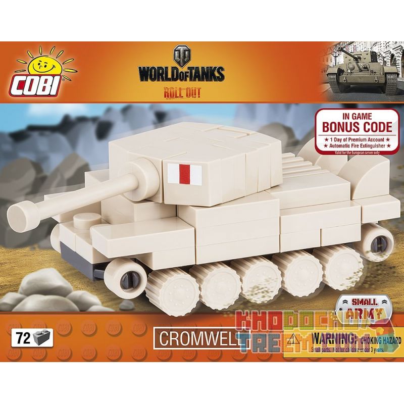 COBI 3018 non Lego KRANDWELL MINI TANK. bộ đồ chơi xếp lắp ráp ghép mô hình Military Army CROMWELL NANO TANK Quân Sự Bộ Đội 72 khối