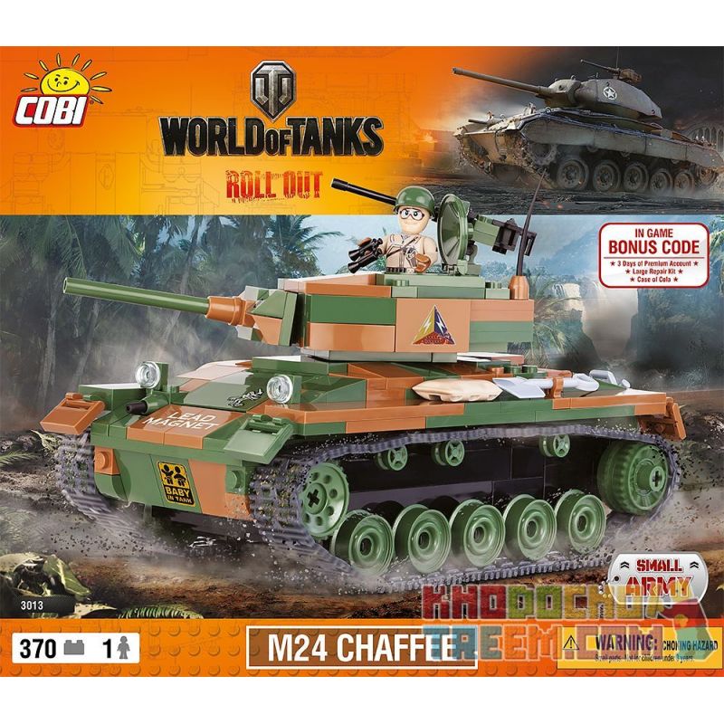 COBI 3013 non Lego M24 XIAFEI. bộ đồ chơi xếp lắp ráp ghép mô hình Military Army M24 CHAFFEE Quân Sự Bộ Đội 370 khối