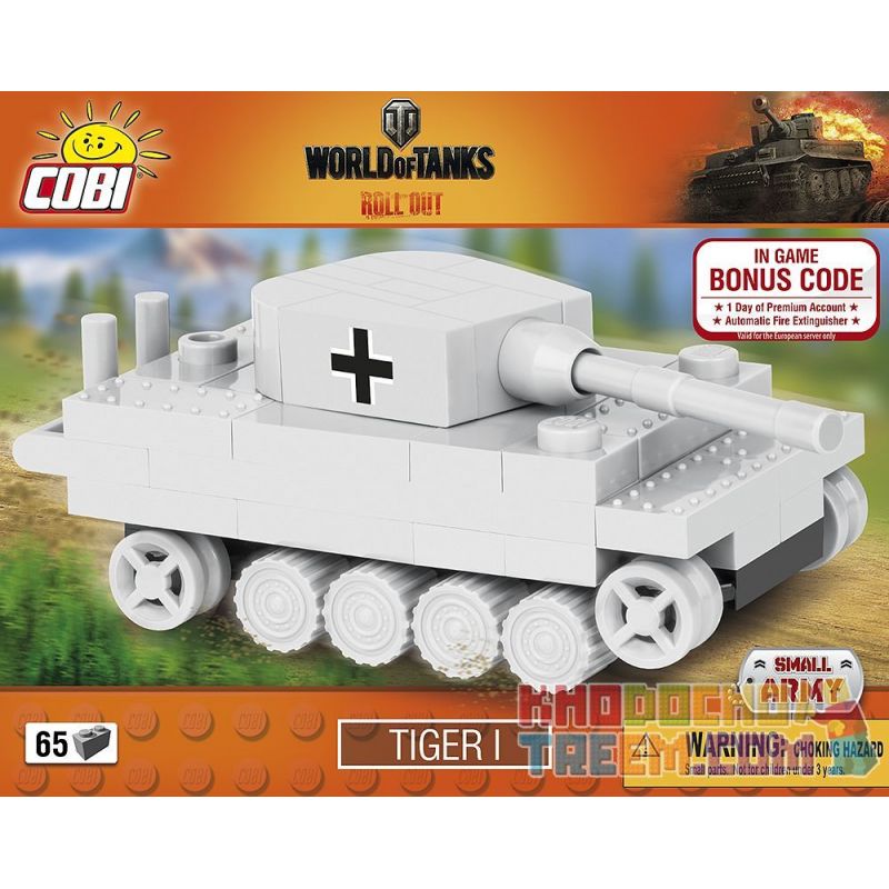 COBI 3017 non Lego TIGER MINI TANK. bộ đồ chơi xếp lắp ráp ghép mô hình Military Army TIGER NANO TANK Quân Sự Bộ Đội 65 khối